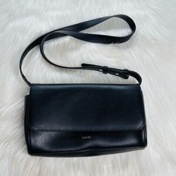 Stand Oil Black Crossbody Bag - Picture 1 of 9